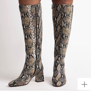 Eloquii Snakeskin Boots - Wide Calf